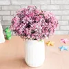 Decoratieve bloemen 7 groene kunstmatige bessen bloemboeket fruit plant mini bladeren buiten woonkamer bruiloft decoratie