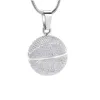 Chains Cremation Keepsake Pendant Necklace For Ashes Basketball Shape Hold Loved One Memorial Jewelry