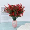 Decorative Flowers Artificial Flocking Plastic Lavender Bunch Fake Plants Home Garden Wedding Reins Bouquet Indoor Pography Outdoor