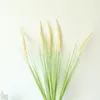 Decorative Flowers 5heads/branch INS Grass With Leaves PE Artificial Flower Decorations Onion Wedding Plastic Plants