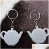 Party Favor Love Are Brewing Teapot Plastic Measuring Tape Keychain Portable Mini Key Chain Wedding Christmas Gift Favors RRA