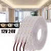 شرائط LED LED Strip مقاومة للماء 12V 24V DC IP67 Natural White 4000K /Dark White 120leds /M 2835 LED LED مصباح LED مرن P230315