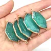 Pendant Necklaces Natural Rhombus Faceted Dragon Pattern Connector Charms For Jewelry Making DIY Necklace Accessories 25x40-28x43mm