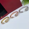 Panthere Bangle Charm Bangle для женщины -дизайнерского дизайнера Diamond Emerald Gold.