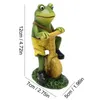 Dekoracje ogrodowe żaba na zewnątrz statua ogrodowa Decor zabawna żaba z żywicy figurki ogrodowe rzeźba dla bajki ogród YardLandscape Home Decoration L230316