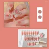 Faux ongles appuyez sur l'outil de manucure détachable cercueil artificiel portable ongles conseils coeur strass faux