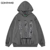 Herren Hoodies Sweatshirts Hip Hop Hoodie Sweatshirt Streetwear Herren Schatten Grafikdruck Punk Gothic Pullover Kapuze Harajuku Casual Cotton Hoodies 230316