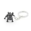 Schlüsselanhänger aus Metall, schwarz, französische Bulldogge, niedlicher Hund, Tier-Schlüsselanhänger, Schlüsselanhänger, Damen-Taschenanhänger, Haustier-Schmuck, Geschenk, ganze Masse, Lots240J