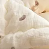 Kołdry mianol Winter Baby Quilt Dzieci sześcioletni Crepe Seersucker gruba klimatyzacja kołdra 230316