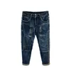 Jeans pour hommes Y2k Hommes Jeans Zipper Design Couture Pantalon De Mode Mâle Stretch Streetwear Moto Biker Jeans Denim Pantalon 230316