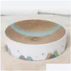 Cat Toys Nail Grinder Bowl Shape Nest Pet Scratch Corrugated Paper Plate Dog Grab Basin Claw Scratcher Board Furniture Protection Dr Dhzxg