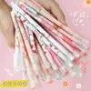 12pcs/set kawaii gel pen لطيف الحبر الأسود الحبر المحايد المكتب لوازم الكتابة