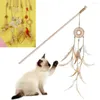 Chat Jouets Mini Bois Avec Bell Rod Jouet Bâton En Bois Pet Teaser Interactive Catcher