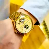 Наручные часы Мужские высококачественные красивые модные водонепроницаемые турбийоны Автоматические механические светящиеся наручные часы