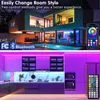 LED şeritler LED şerit ışıkları RGB Uygulama Kontrolü Renk 24 Anahtar ile Işığı Değiştirme Oda Dekorasyonu için Uzaktan 5050 Mod Bluetooth TV SMD5050 RGB P230315