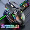 Souris de jeu mécanique filaire e-sport 12800DPI 6 touches programmation Macro rvb moteur de jeu professionnel pour ordinateur portable PUBG