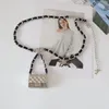 Evening Bags Cc s Small Fragrance Metal Hollow Rhomboid Chain Waist Neck Decoration Women's Mini Crossbody Bag