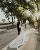 Robes de mariée sirène en dentelle élégante pour mariée plus taille applique chérie chapelle train robes nuptiales deuxième robe de réception vestide sur mesure de noiva 2024