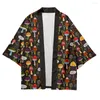 Vêtements ethniques imprimé champignon plage mode Kimono japonais 2023 grande taille 5XL 6XL Robe Cardigan hommes chemises Yukata Haori femmes