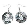 Orecchini penzolanti Abalone Flower Drop Drop Fashion Gioielli Regali per le donne Mamma sua moglie H013