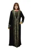 Ethnic Clothing Long Sleeves Islamic Muslim Black Abaya Embroidery Dubai Kaftan Robe Turkish High Quality Dress