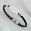 Bangle ZG Charms Men's Armband Japanese Korean Woven Leather Rope Nisch Design Sense Diy Glossy Rostfritt Steel Fashion Man