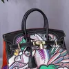 Bikns borse zaini fatti fatti a mano Motivo di moda Colore spalla portatile in pelle da donna borsa QQ