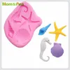 Cake Tools Mom&Pea MPA1935 Shell Seastar Silicone Mold Decoration Fondant 3D Grade