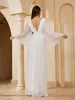 Party Dresses Sexig Deep V Neck Long Sleeve Celebrity Dress for Women Bourgogne Fold Wedding Ball Prom Gown Elegant Formal Evening Party Vestido 230316