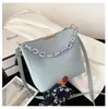 Evening Bags Women Tote Bag Solid Color Bucket PU Leather Crossbody Bag Female Simple Shoulder Bag Small Square Lady Handbag 230316