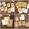 Greeting Cards 48 Pcs Blessing Wish Retro Creative Half-fold Stickers