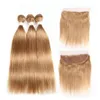 Straight 13x4 Lace Frontal Closure 27# Brazilian Human Hair Pre Plucked Natural Hairline Frontals
