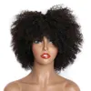 4a 4b 4c Afro Kinky Curly Human Hair Perücken natürliche Kopfhaut Full Machine machte keine Spitze Afroamerikaner 150%Dichte natürliche Farbe mit Knall