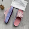 2023 Womens Fashion Slippers Embroidered Canvas Designer Slides slip on Slipper girls 60mm Slipper covered platform sandals size 35-45