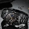 Avanadores de pulso crrju assistem masculino Top Display Analog Men Aço inoxidável Quartz Watch Masculino Montre Homme