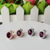 Backs oorbellen Moonrocy Roségoud / zilveren kleur rigantaat kristal clip rood groen paars blauw voor vrouwen bruiloft cadeau drop moeder