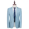 Mäns kostymer Plyesxale Korean Fashion Man Blazer Slim Fit One Button Business Formal Blazers For Men Big Size Top Quality Wedding Q979