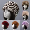 Bonnets Bonnet/Crâne Casquettes Automne Hiver Fausse Fourrure Ronde Plat Top Hat Mode Multicolore Doux En Peluche En Plein Air Épaissir Lady Snow Rex