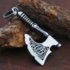 Anhänger Halsketten Vintage Viking Odin Celtics Halskette Punk Nordic Edelstahl Axt Junge Männer Mode Hip Hop Schmuck GiftPendant Elle22