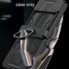 Magnetisch scharnier Hard Armor Shockproof Case voor Samsung Galaxy Z Flip 3 5G telefoonhoesje met ringhouder anti-drop cover FLIP3 S4P6