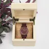 Zegarek fahion zegarek dla kobiet dodo jeleń japoński kwarc kwarcowy biżuteria czerwone drzewo sandałowe w pudełku prezentowym luksusowy projektant