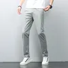 Men's Pants Casual Pants Men Stretch Slim Classic Chino Pants Men Khaki Thin Cotton Summer Trousers Elastic Dress Korean Male Business 230316