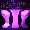 Silla de bar de plástico LED de fábrica, taburete, silla de mesa de iluminación, silla de mesa luminosa que cambia de varios colores