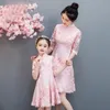 Família, roupas correspondentes, vestido de mãe e mulher vestido e mulheres vestidos chineses cheongsam vestido qipao vestido mãe e filha vestido chinês cheongsam traje 230316