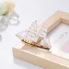 Brooches TULX Fashion Scarlet Sails Big Red Sailboat For Women Alloy Enamel Beauty Steam Boat Party Casual Office Brooch Pins