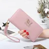 Wallets Women's Korean Butterfly Clutch Large-capacity PU Leather Long Wallet Cellphone Card Holder Vintage Purse With Tassel 8Z