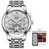 Doit Men 자동 기계식 시계 최고 브랜드 스테인리스 스틸 방수 시계 패션 비즈니스 중공 손목 시계