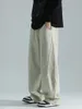 Męskie spodnie Pants Men American Vintage Solidne szerokie spodnie Joggers Unisex Summer High Street Design Loose Casual Worbgy Harajuku stylowy 230316