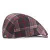 Beretten mode unisex gewoon katoenen plaid klimop hoed verstelbare piek cap mannen vrouwen sboy caps plat rijden cabbie baretsberets