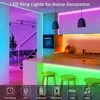 LED-remsor LED-strip ljus för rum DC5V 5050 Remote Control Music Bluetooth TV Backlight Decoration Bar Neon Lights Christmas LED1-5M 30M P230315